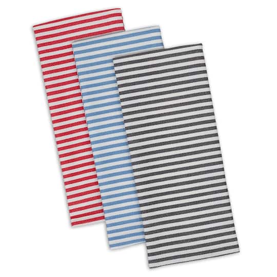 DII® I Love Paris Striped Heavyweight Dish Towels, 3ct.